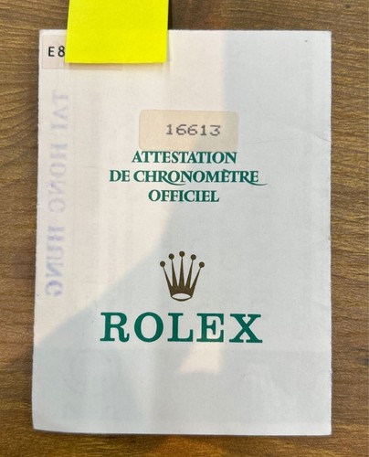 Rolex chronometer certificate - chronometer,