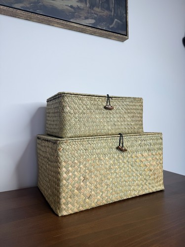 Wicker storage baskets - wicker,