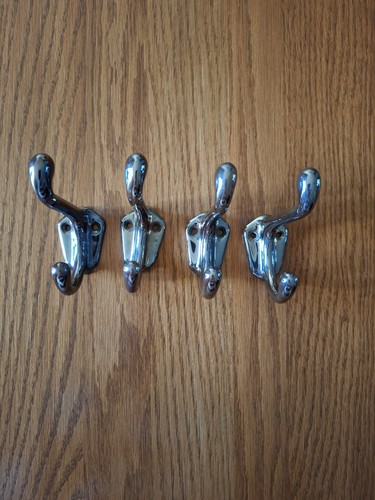 Four vintage coat hooks - vintage,