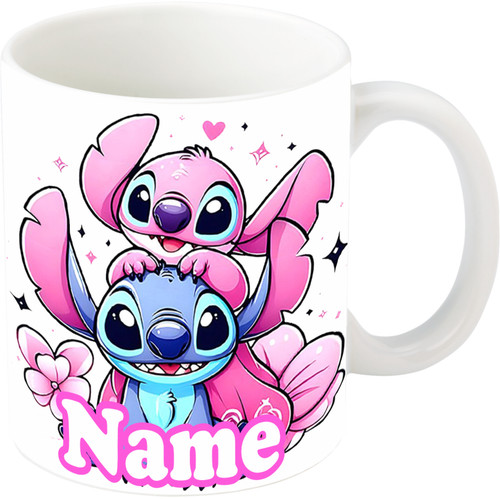 Personalised mug cup - cup, stitch
