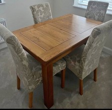 French Farmhouse Oak table Width 120cm &  4 chairs Delivery  UPTO 7 To 10 DAYS 