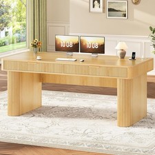 59" Fluted Computer Desk with