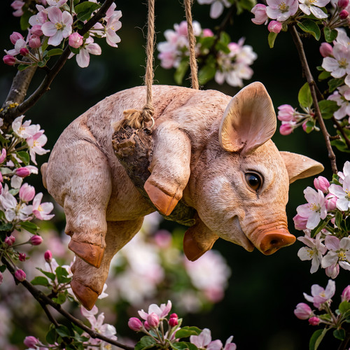 Pig piglet sculpture rope - piglet,