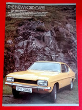 1972 FORD CAPRI (Facelift) Sales Brochure - L XL GXL GT 3.0 2.0 1.6 1.3 - MINT!