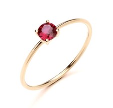 9ct Yellow Gold Created Ruby
