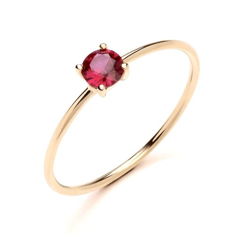 9ct yellow gold created ruby - yellow,