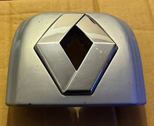 Renault Clio 2002 Rear Tailgate Logo Badge, Silver With Chrome Logo, 8200060918