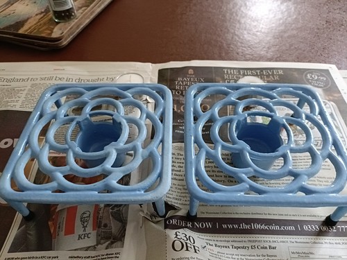 Light blue cast iron plate - light,
