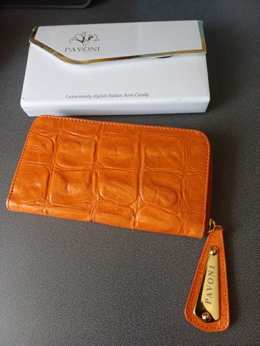 Pavoni leather purse wallet - purse,