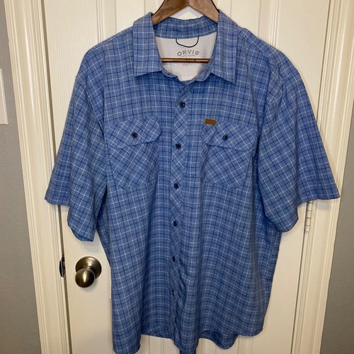 Orvis mens xxl blue plaid - mens,