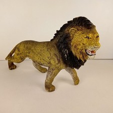 1980's large AAA Lion  Rubber Toy Figure  1FT.  5 1/2 " LONG 9 1/2" Head to toe.