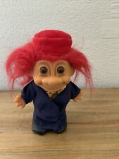 Rare Vintage Russ Troll Air Stewardess Red Hair Uniform Beret Shoes Cravat/Scarf