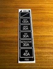 RX7 FD02 Engine Bay Fuse Box Cover Decal.