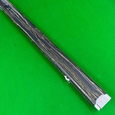 Cuephoria 1 one Piece Snooker Pool Cue Case Slim Twin 2-lane Polished Crome Ends