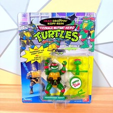 Vintage Head Droppin' Raph Teenage Mutant Ninja Turtles Figure - Re Seal Card
