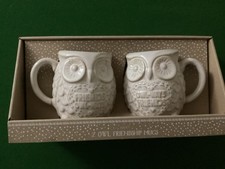 Pack of Two Novelty Owl Mugs