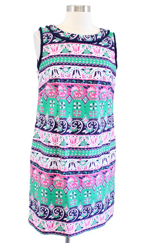 Talbots navy blue green pink - blue,
