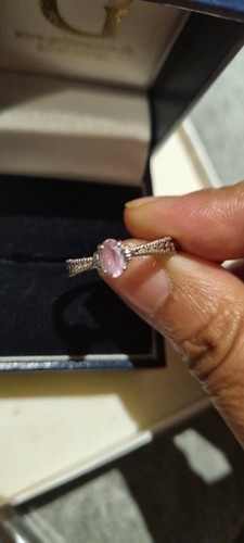 White gold qvc pink oval - gold,