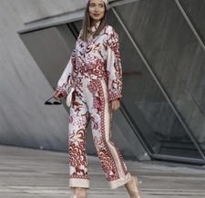 ZARA Satin Floral Print Shirt