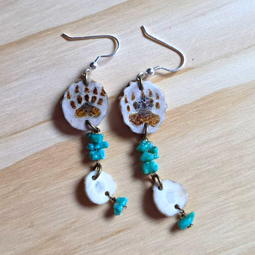 Antler turquoise beaded - &,