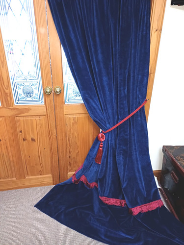 Velvet door curtain tie - velvet,