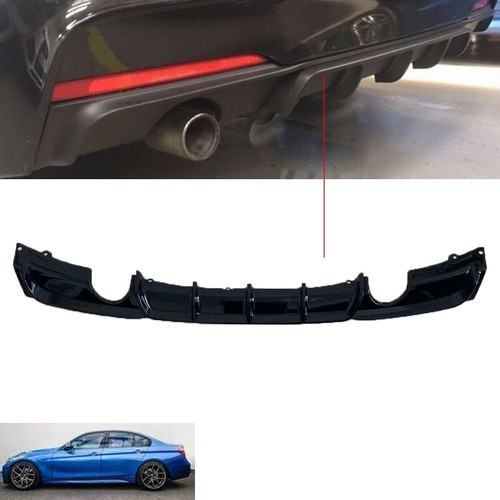 Gloss black rear bumper - black,
