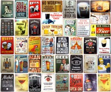 Tin Metal Sign Alcohol Drinks