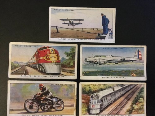 Wills cigarette cards - 5x,