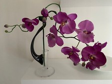 British Art Glass - Teign Valley Glass (TVG) - Flower Stand with orchid display