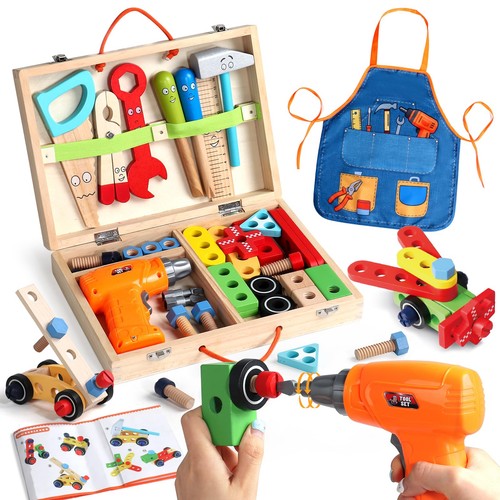 Kids tool set wooden toys - tool,