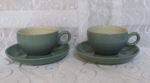 Denby manor green tea - green, cups