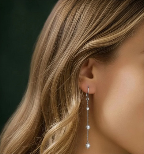Freshwater pearl drop earrings - freshwater,