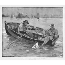 Victorian Rowing Boat Scene