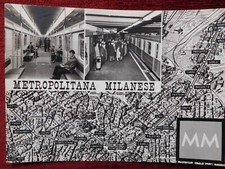 ITALY - MILAN / METRO MAP  POSTCARD / 1965