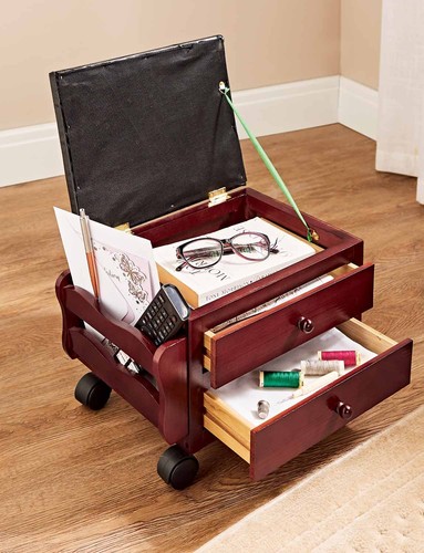 Padded storage footstool - padded,