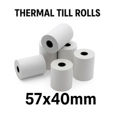 20 Rolls Thermal Paper Credit Card Machine Till Rolls 57x40mm Worldpay Ingenico
