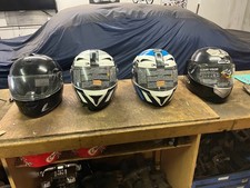 MOTORCYCLE CRASH HELMETS X 4 /
