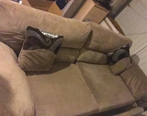 Brown sofa seater used - sofa,