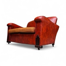 ANTIQUE ART DECO SOFA OAK AND