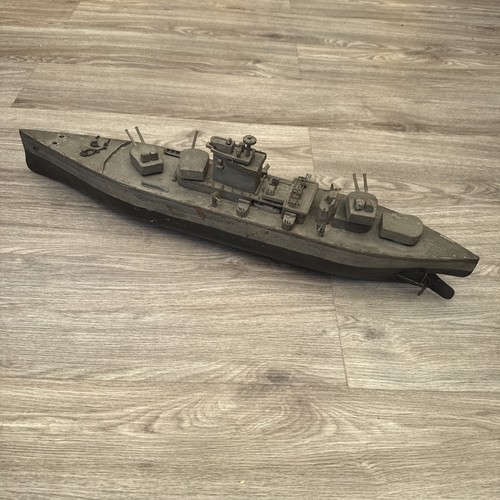 Vintage wooden battleship - wooden,
