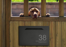 Parcel Box for Gates & Fences Rear Access Chelsea Lockable RAL 7016 - Grade B