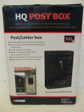 Black Large Letter Box Post
