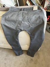 Humor Mens Jeans Size 34 Drop-Crotch Arc Leg Chino Style Used *missing Button*