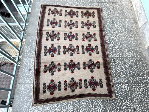3x4 antique afghan handmade - 3x4,