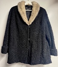 Black Persian Lamb Coat Large