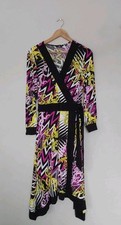 Julien Macdonald  Hankerchief Hemline Midi Dress Yellow Size 12 Petite QVC. 