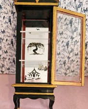 Dolls House Furniture 1.12th chinoiserie Hand painted display shelving unit 