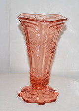 Art Deco Glass Vase- Pink