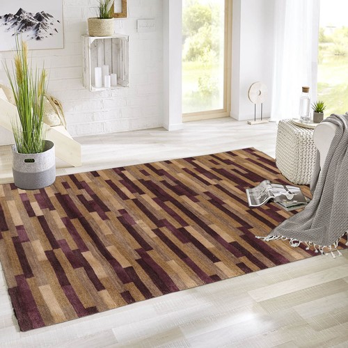 Aubergine hand knotted - aubergine,
