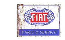 FIAT PARTS & SERVICE SIGN